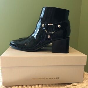 Marc Fisher “Gerod” Patent leather harness bootie 8.5